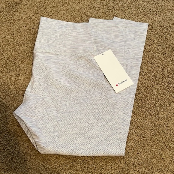 lululemon athletica Pants - NWT lululemon Wunder Under HR Tight 25” inseam - white/grey size 10